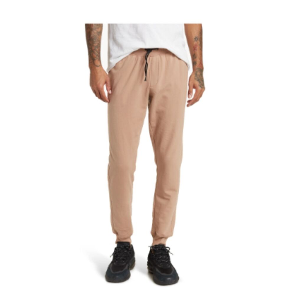 NWT Zella Rogue Lightweight Fleece‎ Casual Joggers Tan Gingersnap Men's XL
